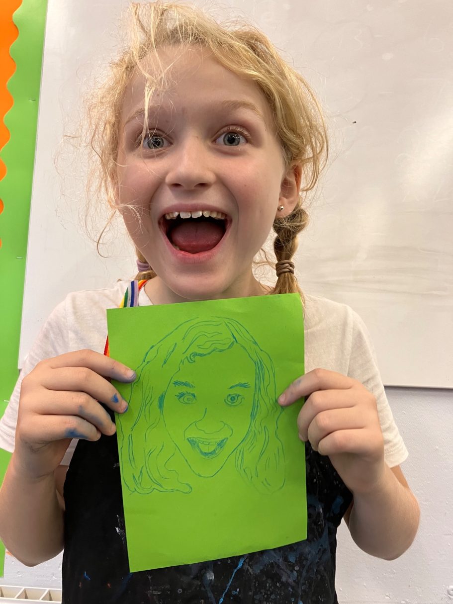 KS2 Portraiture Monoprint