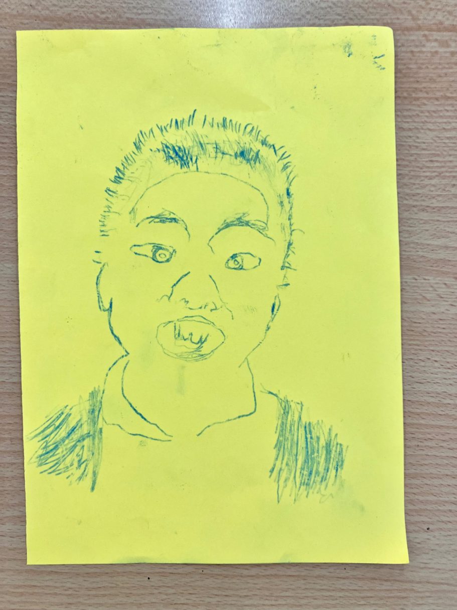 KS1 Monoprint Portrait