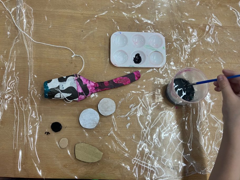 Painting Papier-mashé Fish KS1