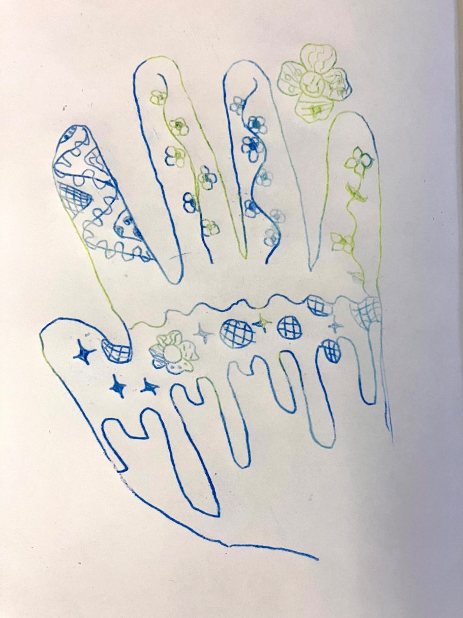 KS2 Hand Monoprint