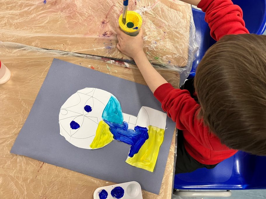 KS1 Portrait painting