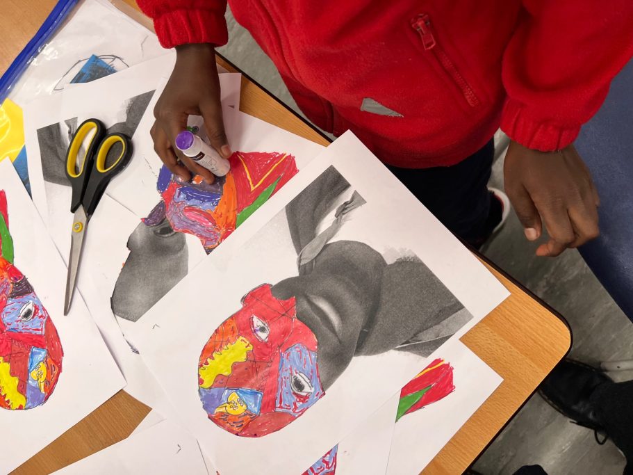 KS2 Collage in Mixed media