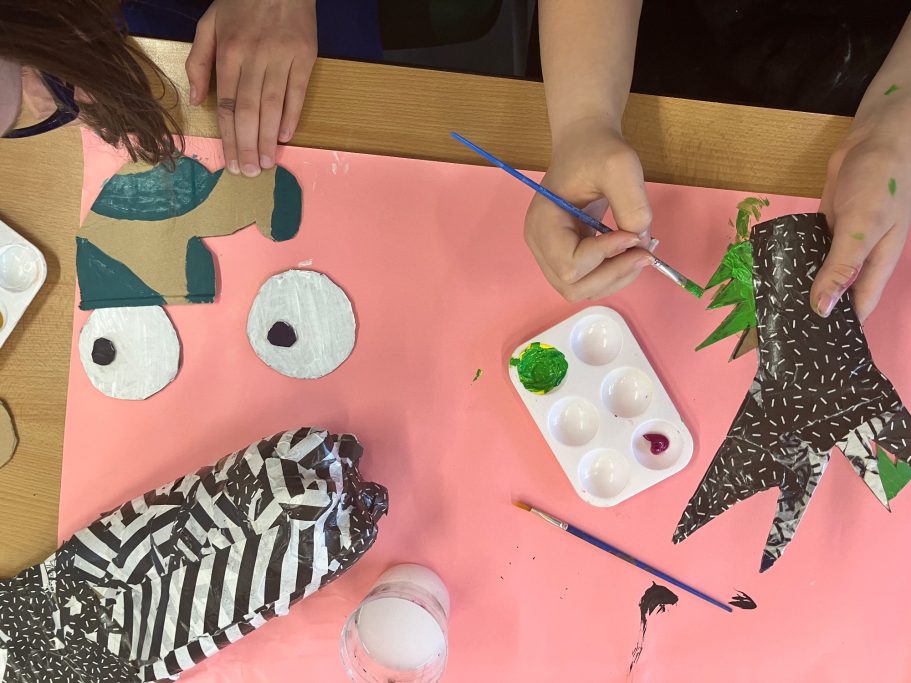 Painting Papier-mashé Fish KS2