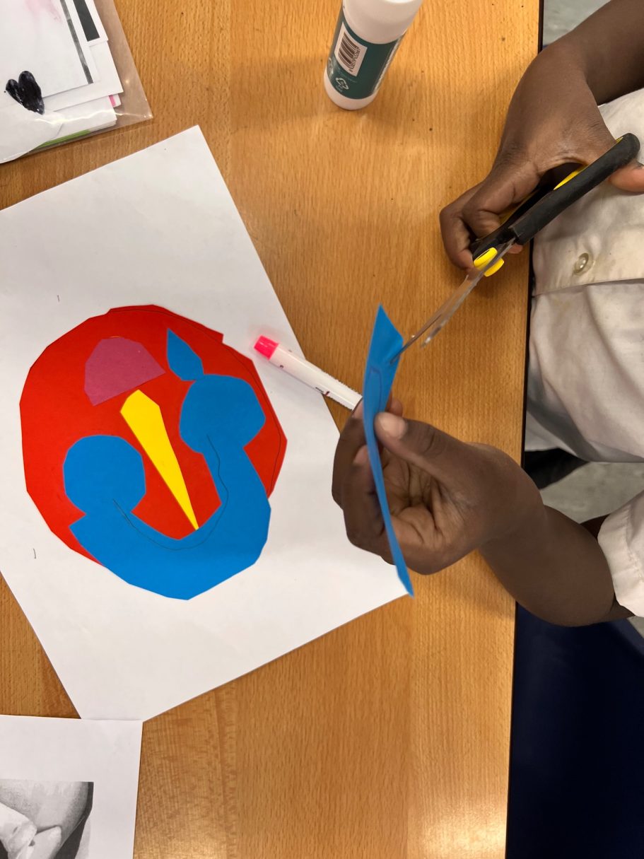 KS1 Collage Portraits using collage and Shapes