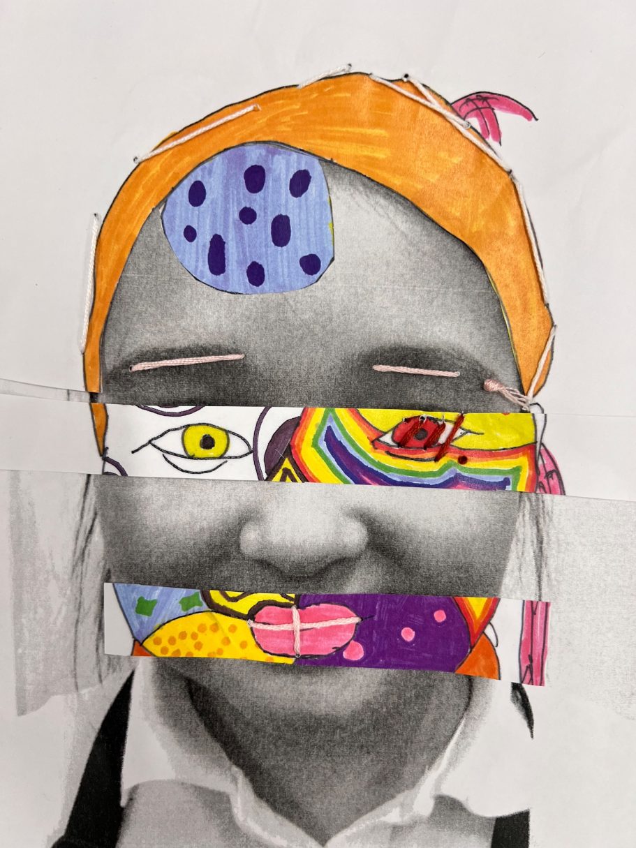 KS2 mixed media collage