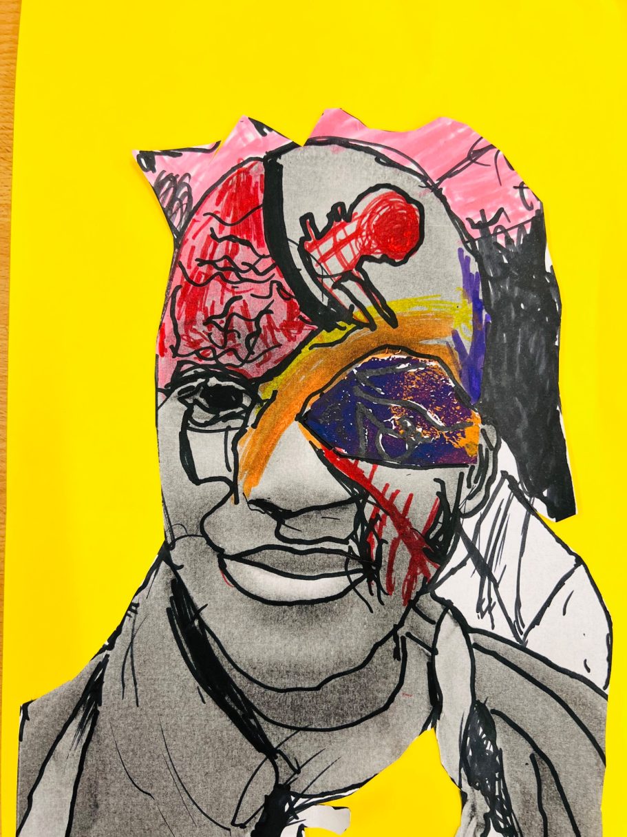 KS2 mixed media collage