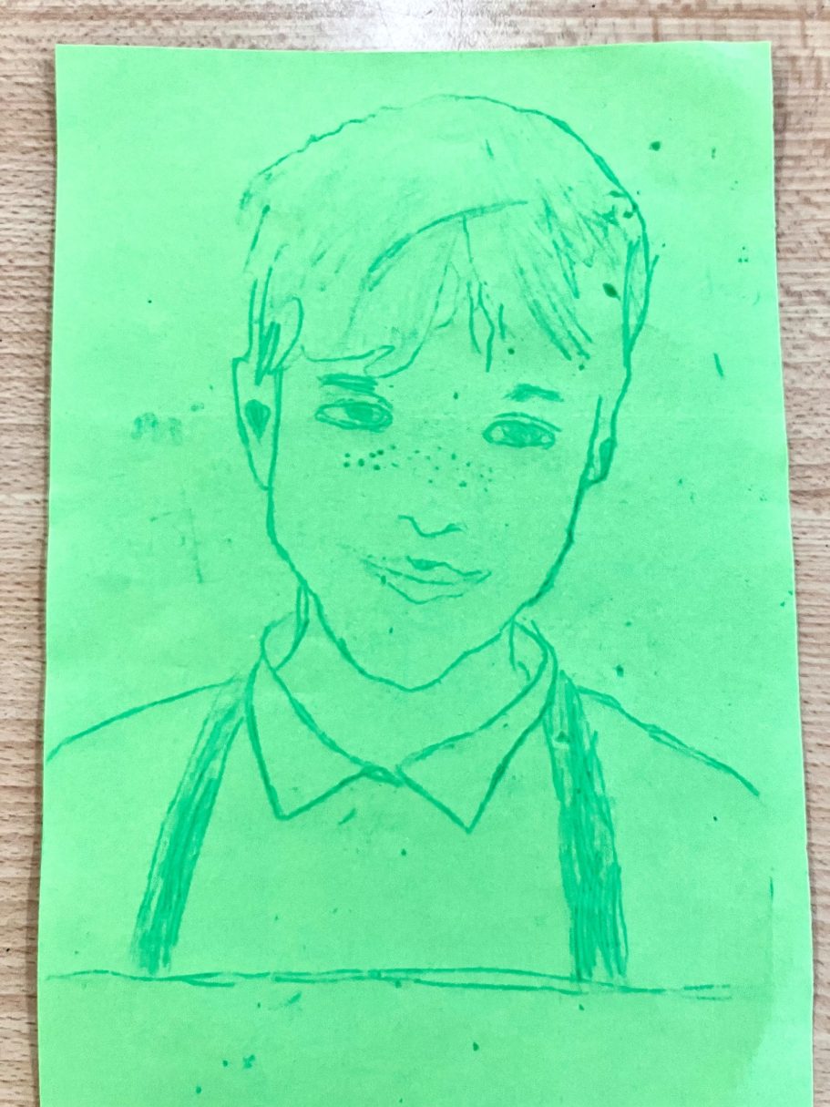 KS1 Monoprint Portrait