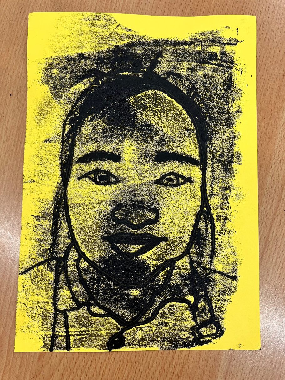 KS2 Portraiture Monoprint