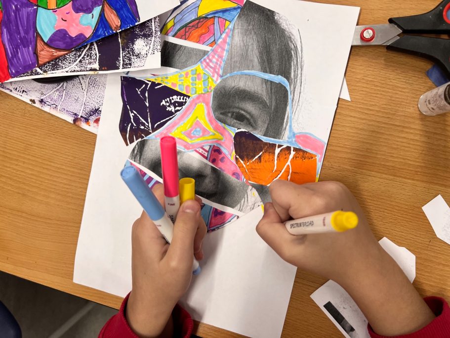 KS2 Collage in Mixed media