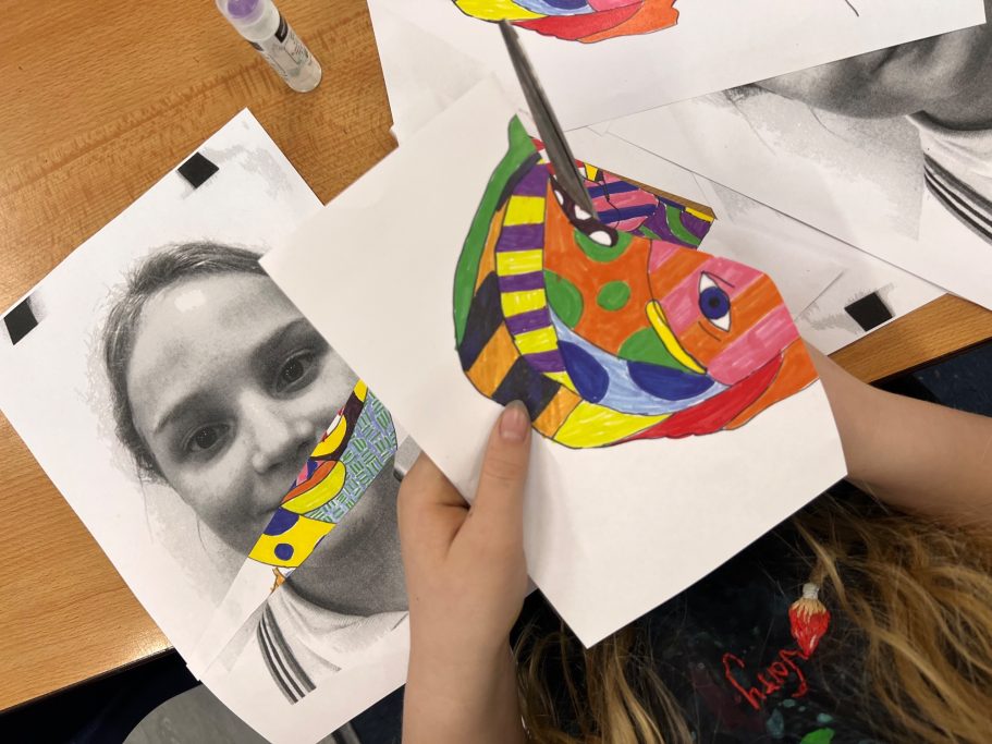 KS2 Collage in Mixed media