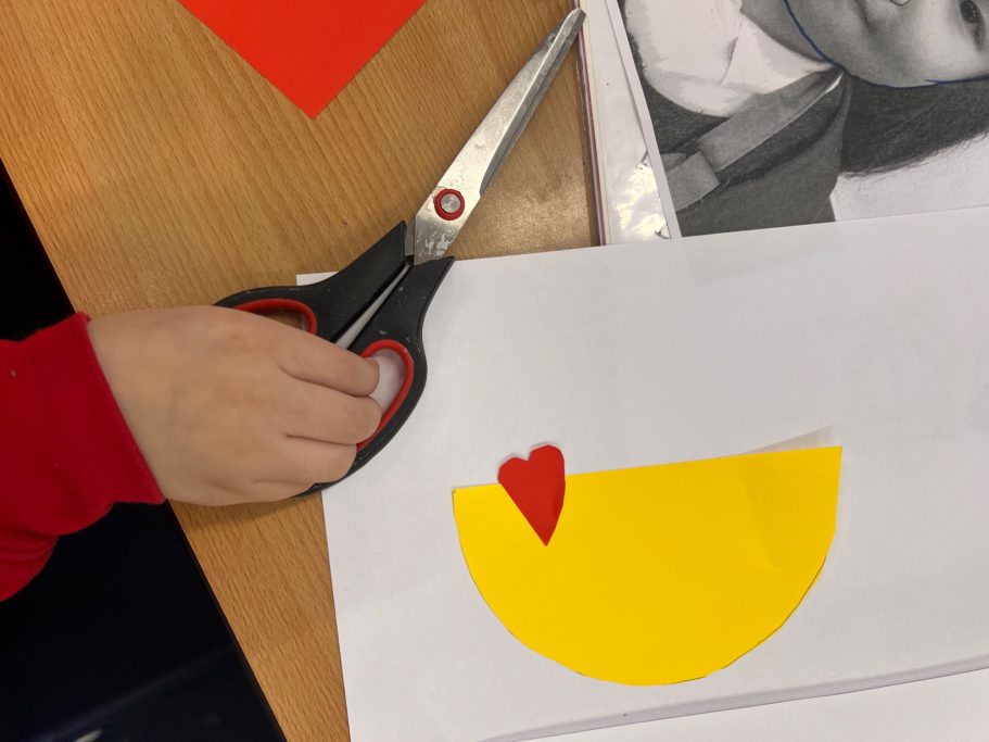 KS1 Collage Portraits using collage and Shapes