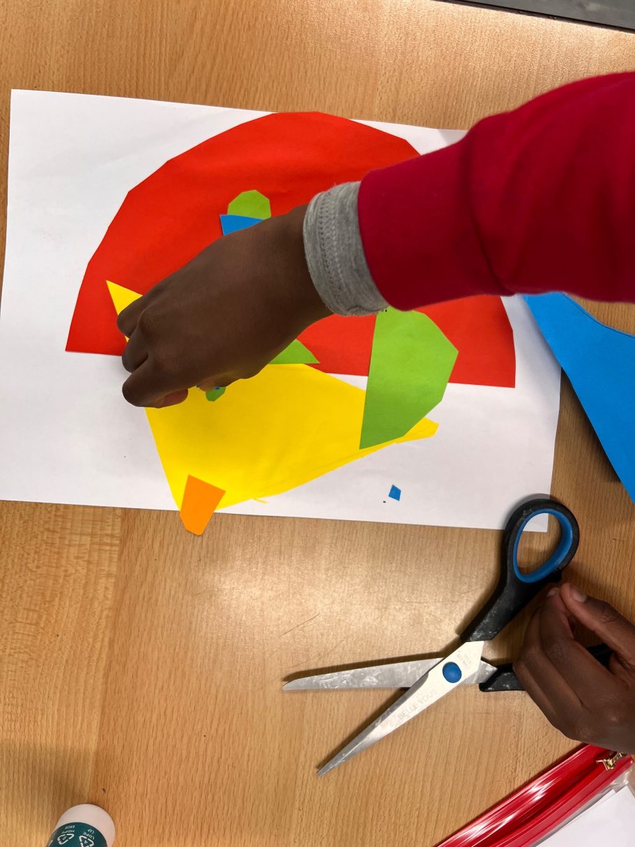 KS1 Collage Portraits using collage and Shapes