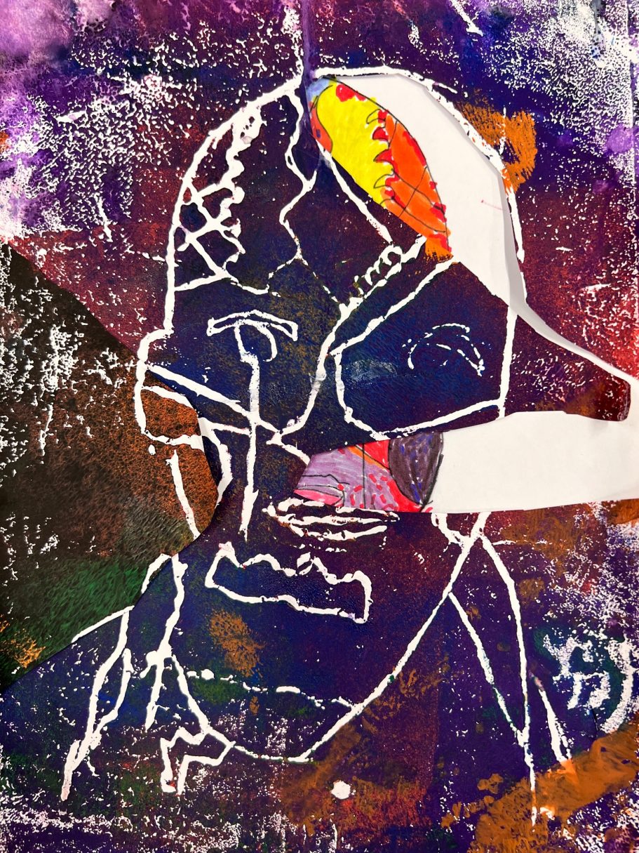 KS2 mixed media collage