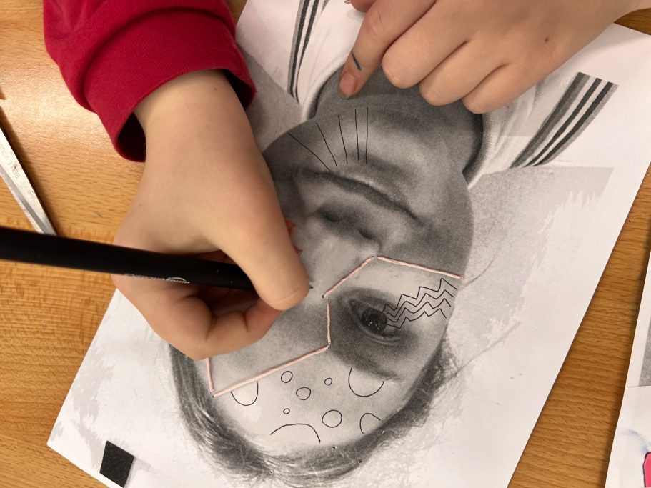 KS2 Collage in Mixed media