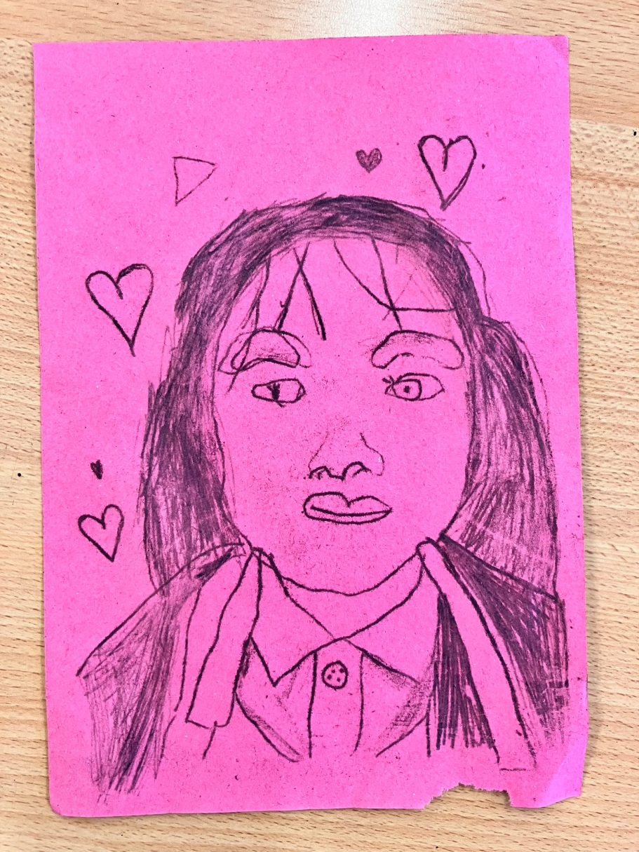 KS1 Monoprint Portrait