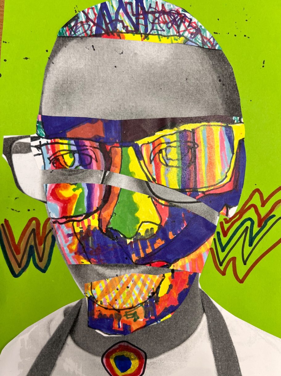 KS2 mixed media collage