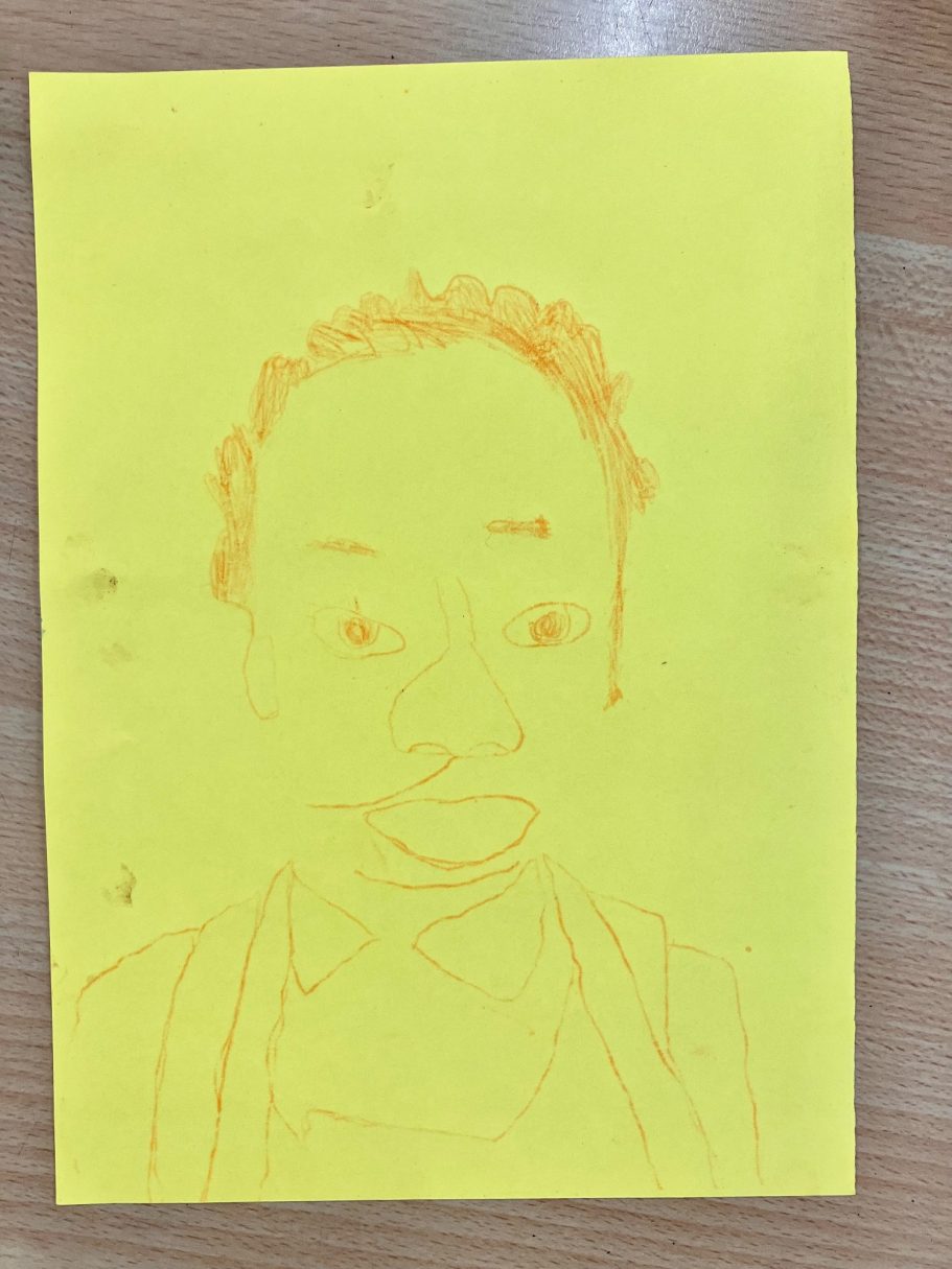 KS1 Monoprint Portrait