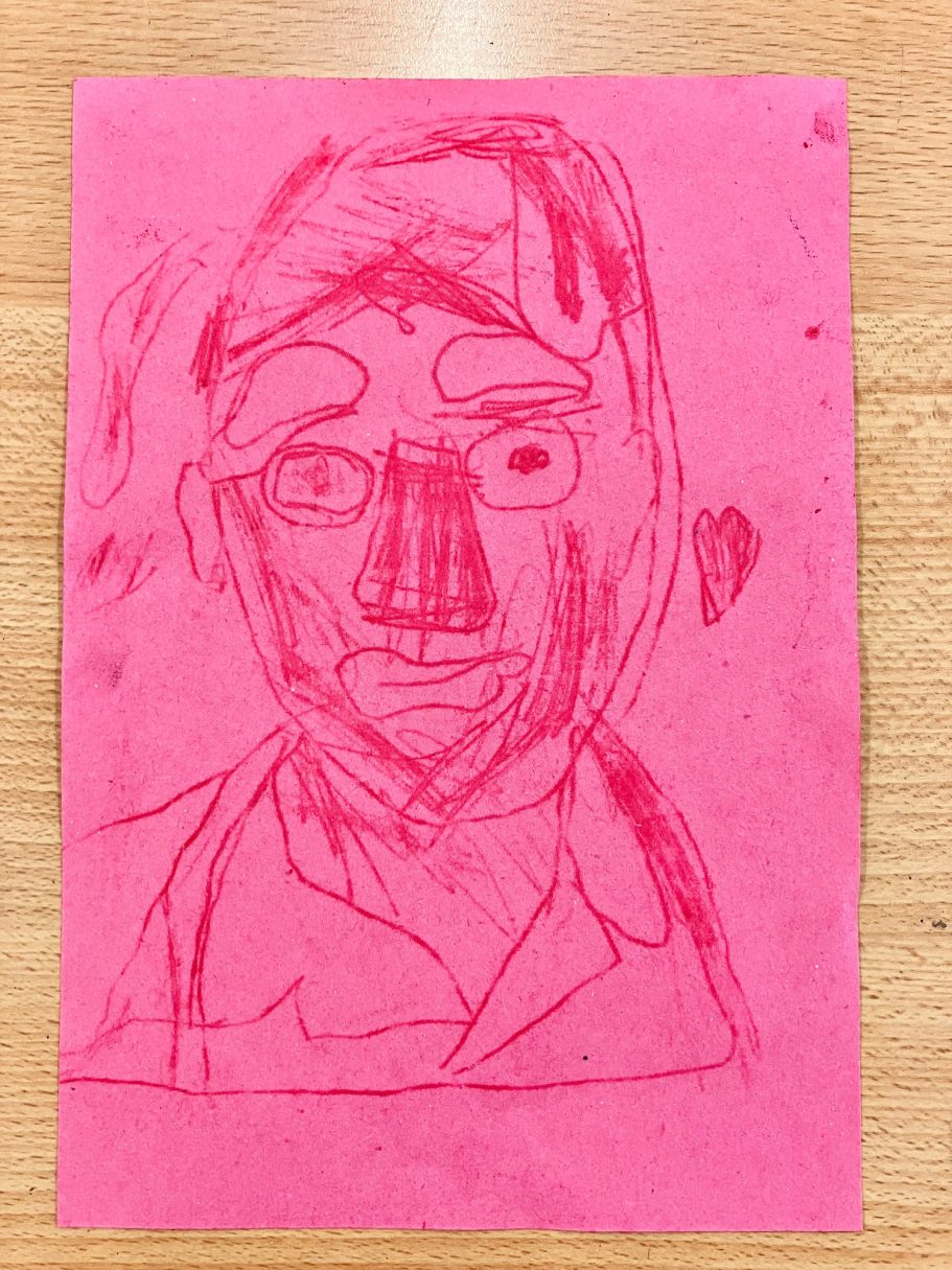 KS1 Monoprint Portrait