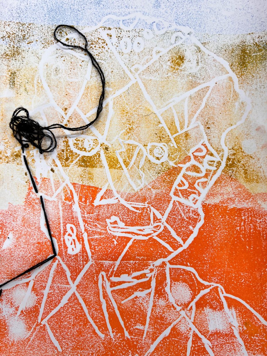 KS2 mixed media collage