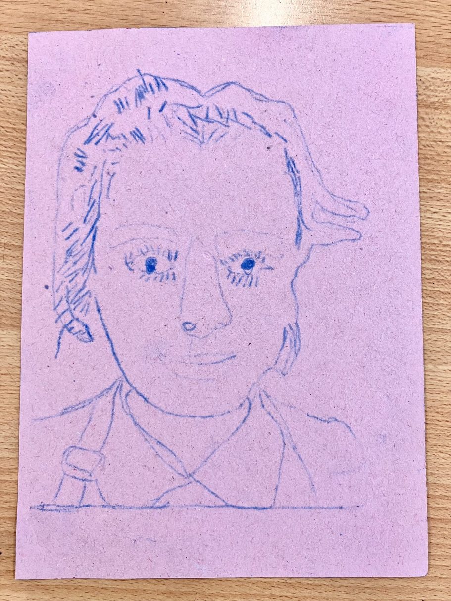 KS1 Monoprint Portrait