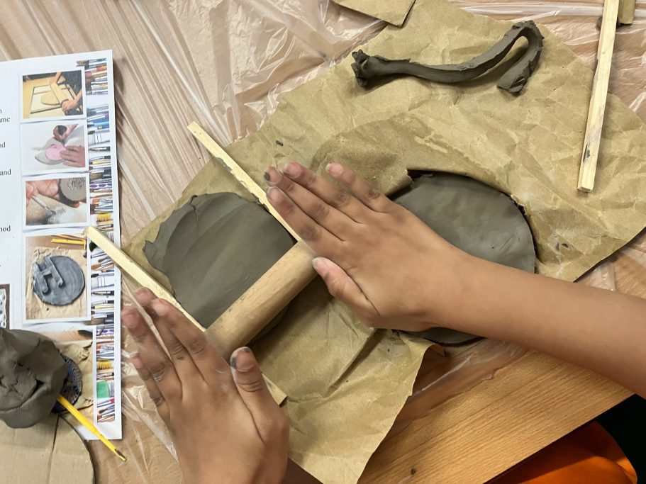 KS2 Clay slab tile building