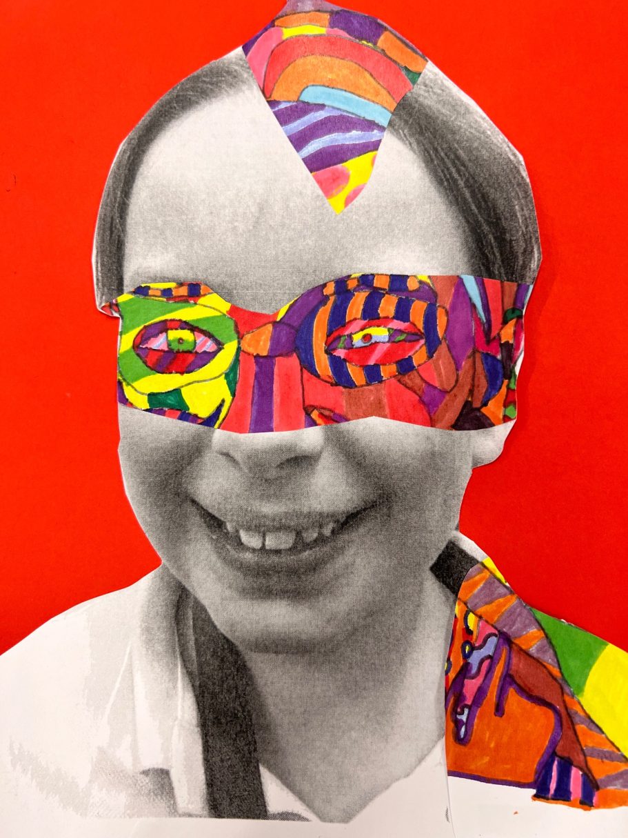 KS2 mixed media collage
