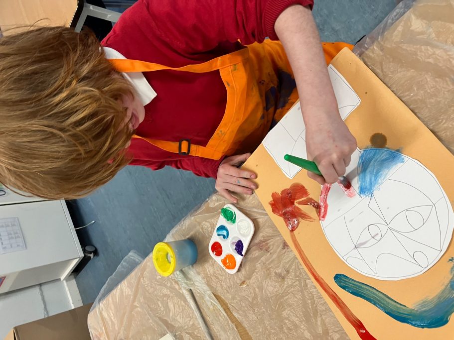 KS1 Portrait painting