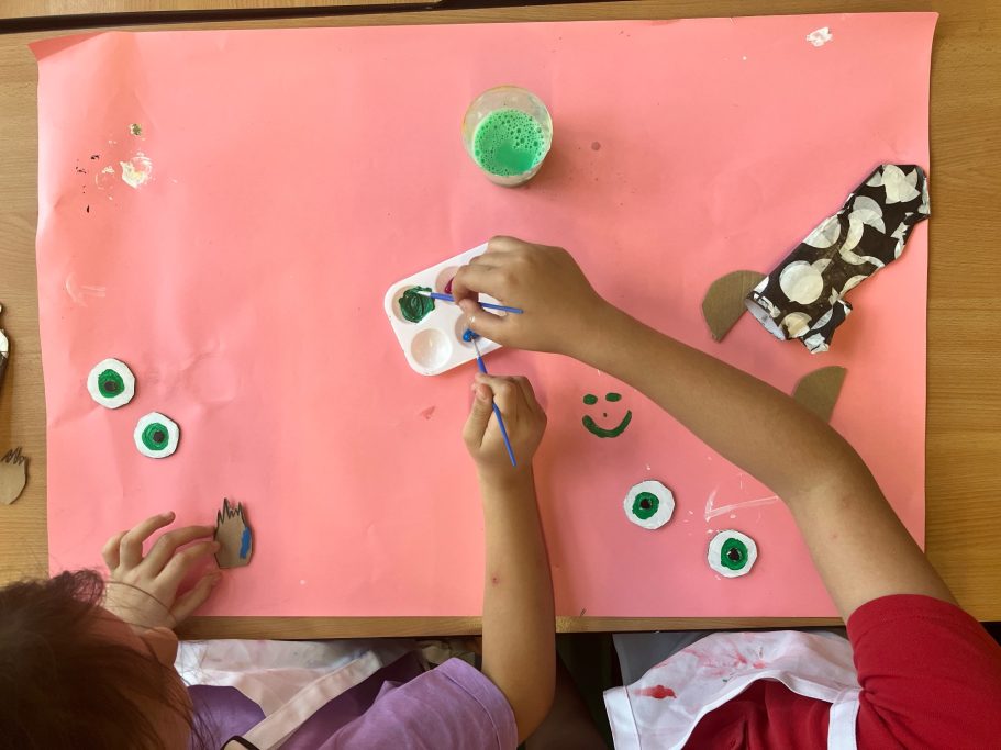 Painting Papier-mashé Fish KS2