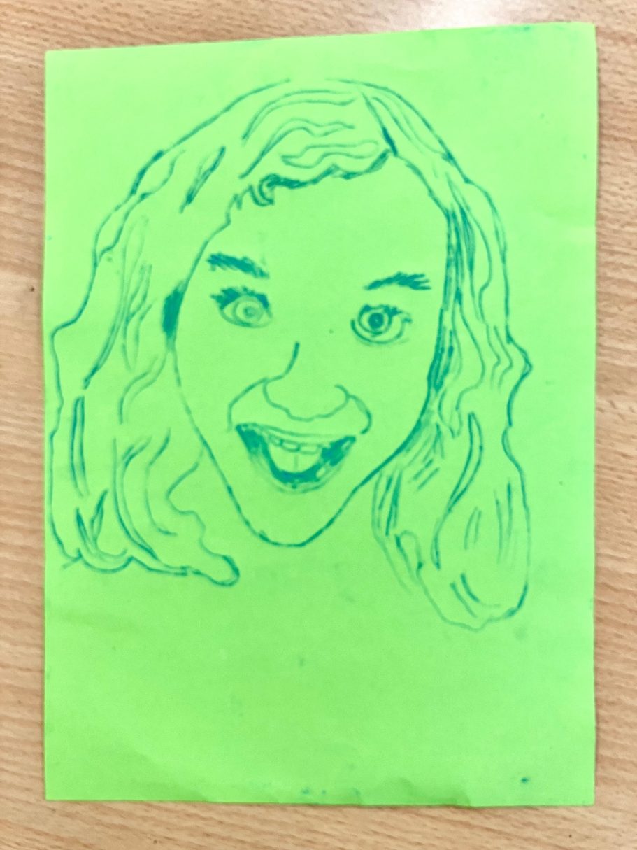 KS1 Monoprint Portrait