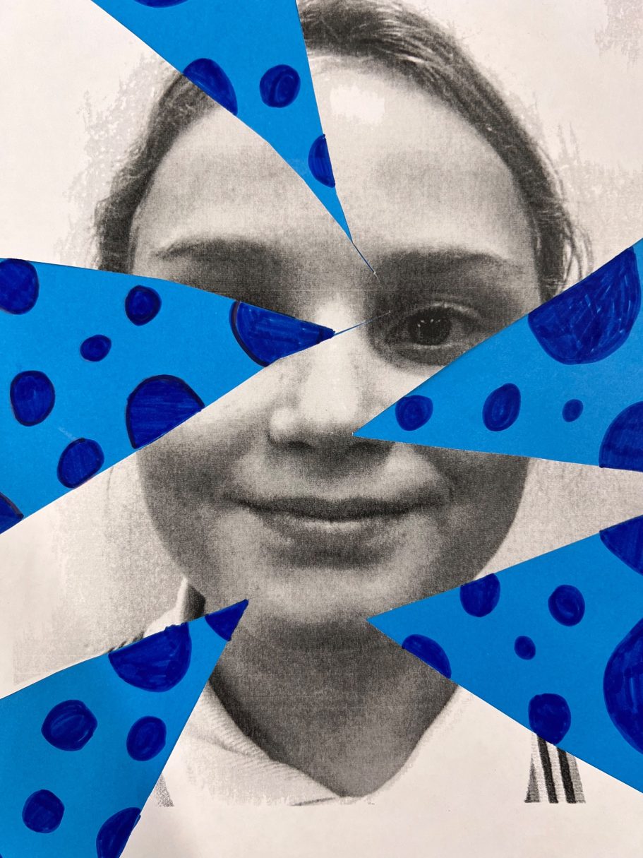 KS2 mixed media collage