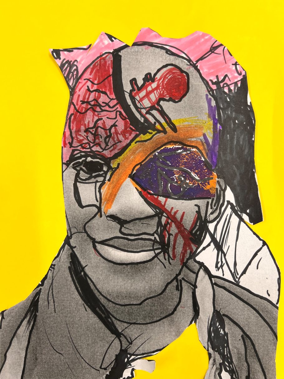 KS2 mixed media collage