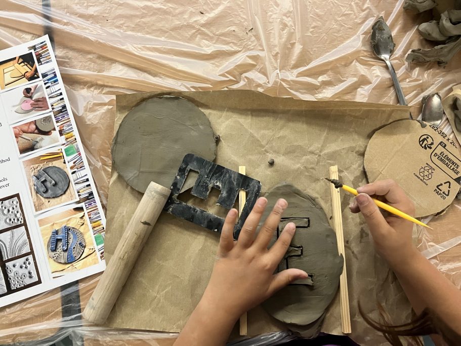 KS2 Clay slab tile building