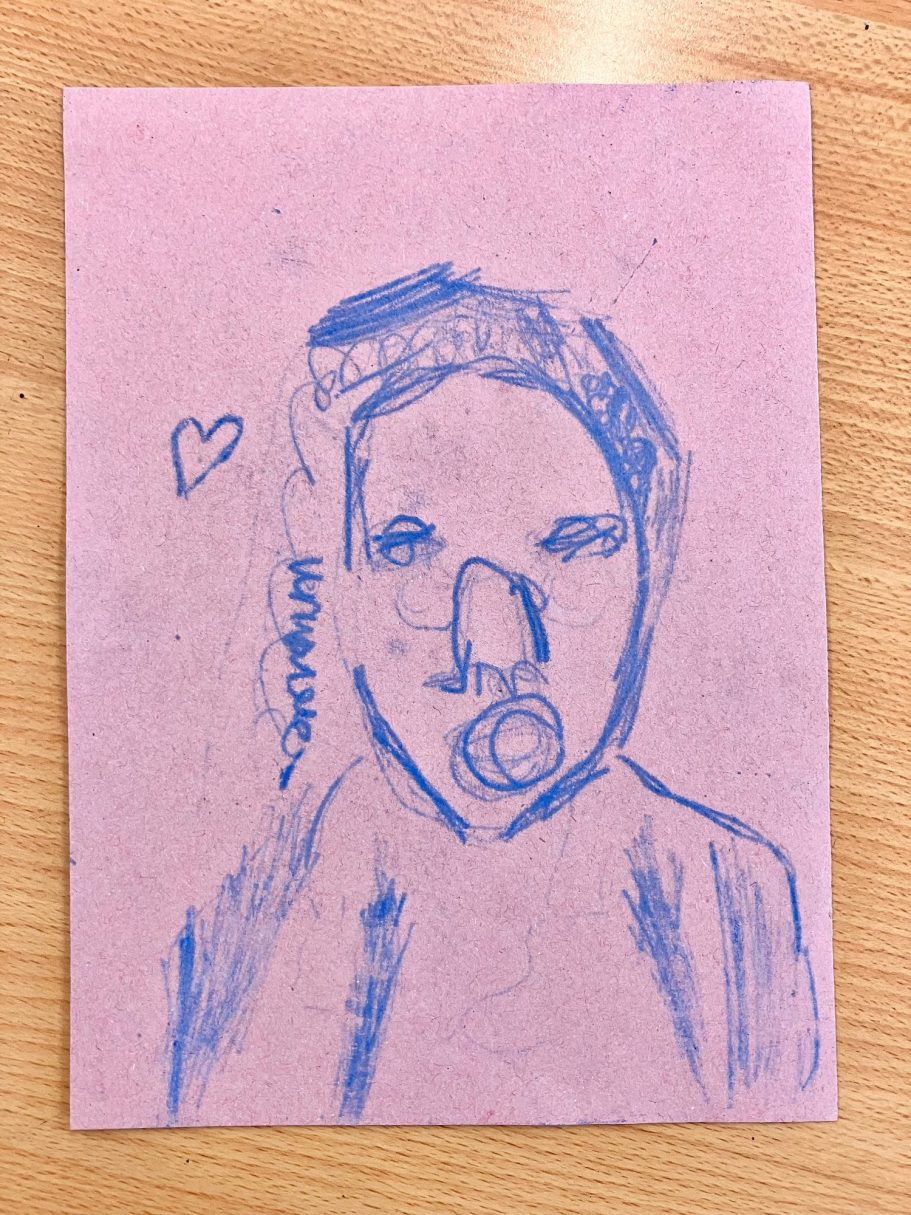 KS1 Monoprint Portrait