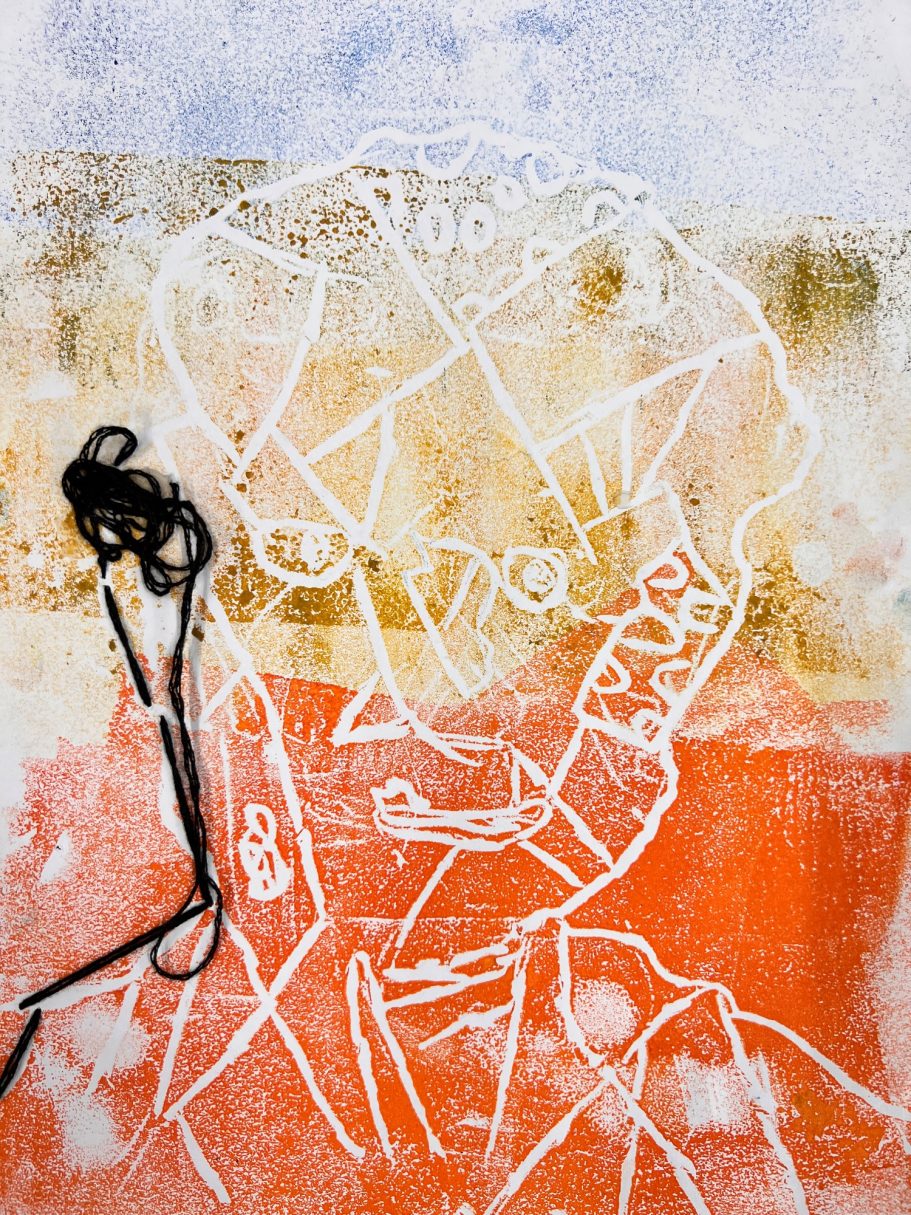 KS2 mixed media collage