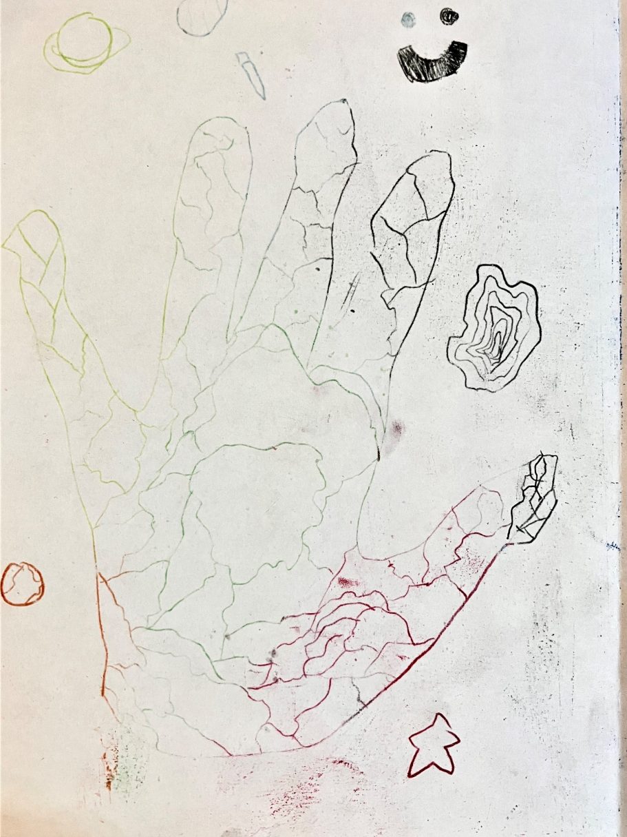 KS1 Hand Monoprint