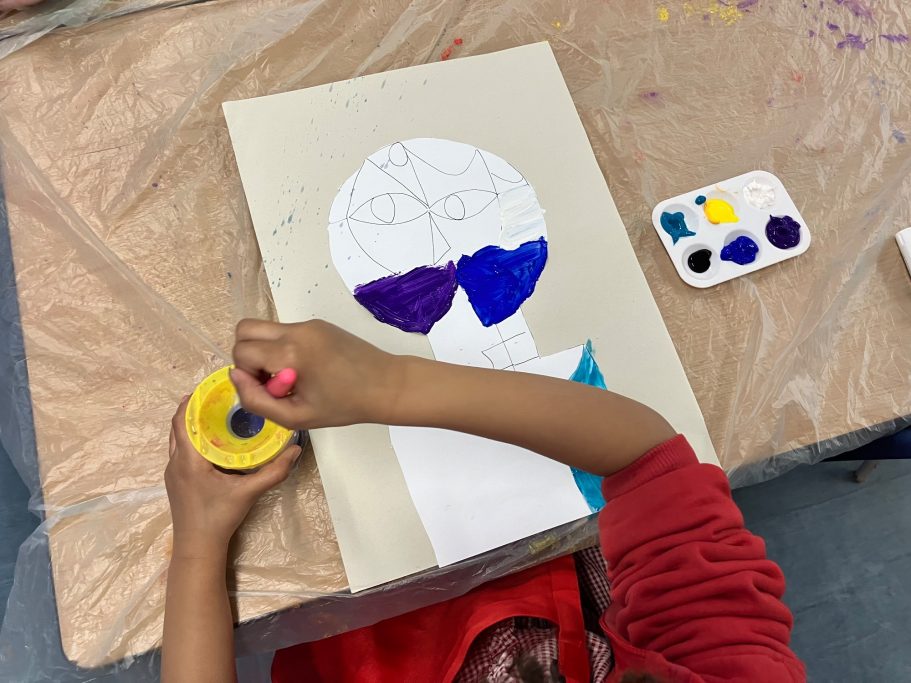 KS1 Portrait painting