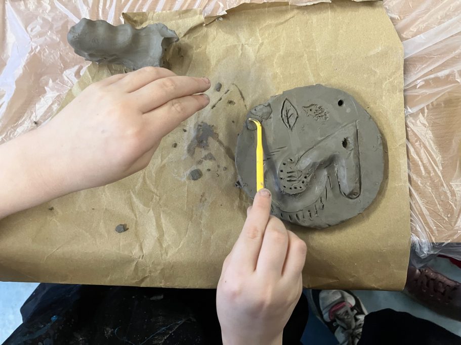 KS2 Clay slab tile building