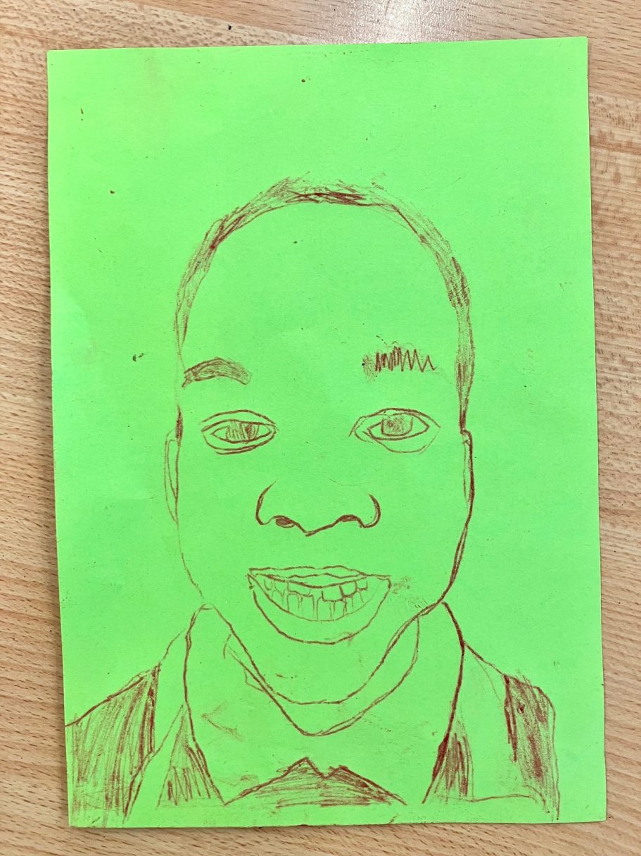 KS1 Monoprint Portrait