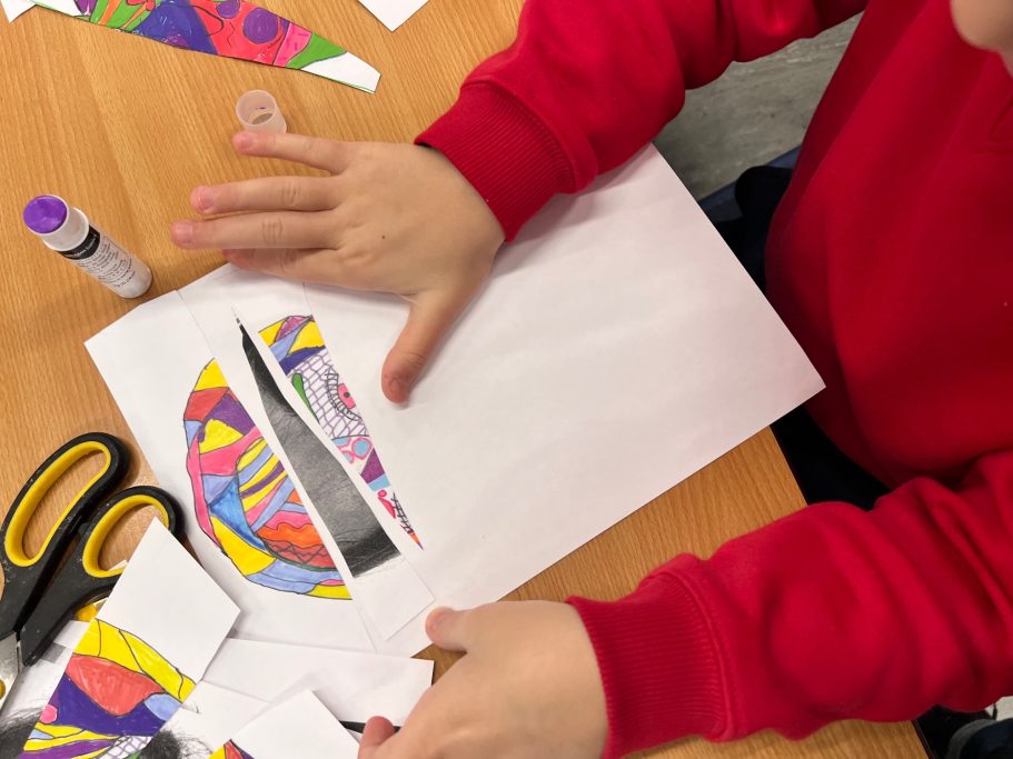 KS2 Collage in Mixed media