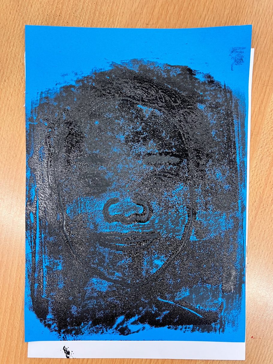 KS2 Portraiture Monoprint